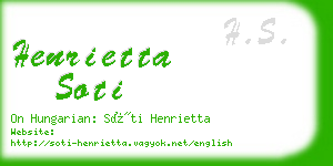 henrietta soti business card